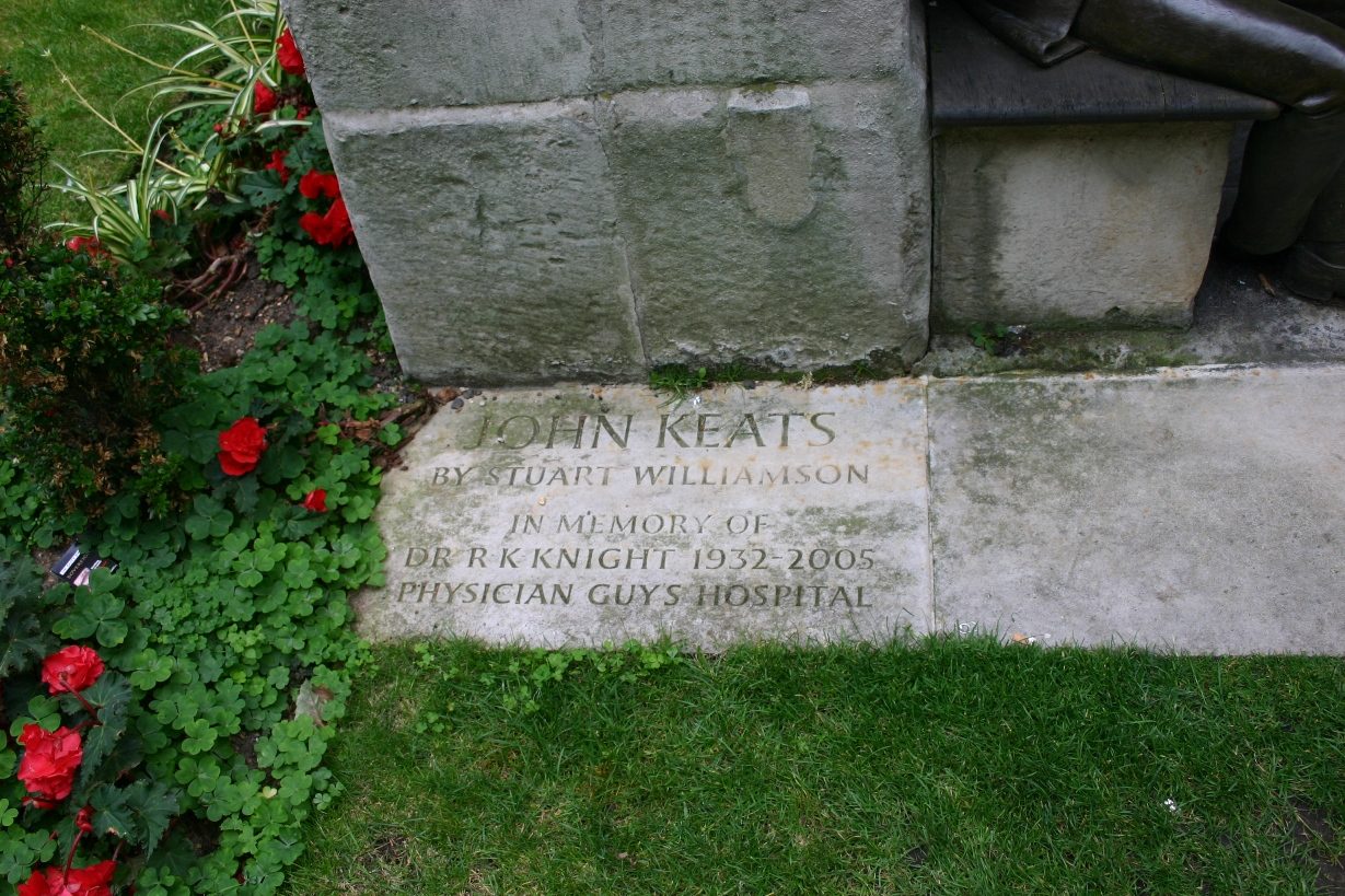 John Keats' monument, Guy's Hospital, London - 03.JPG
